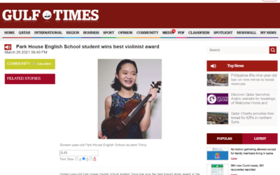 Park House English School student wins best violinist award